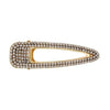 Haarclip goudkleurig strass ovaal