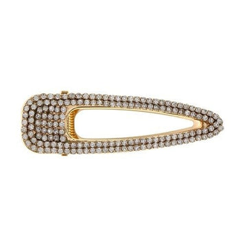 Haarclip goudkleurig strass ovaal