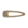 Haarclip goudkleurig strass ovaal