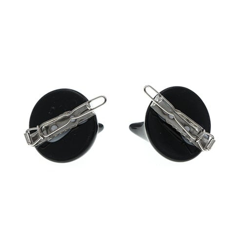 Haarclip Halloween duivel zwart 2 stuks