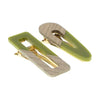 Haarclip hout groen 2 stuks