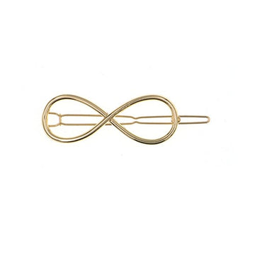Haarclip luxe goudkleurig infinity