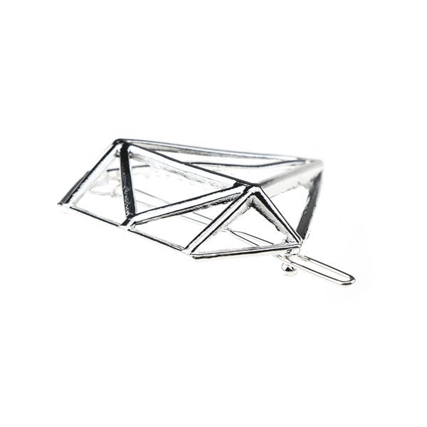 Haarclip luxe zilverkleurig diamant