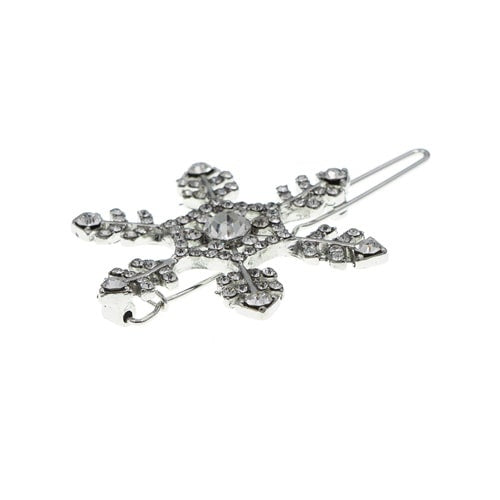 Haarclip luxe zilverkleurig ijsster