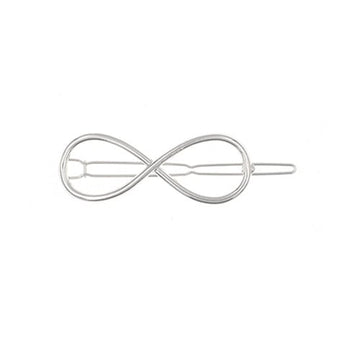 Haarclip luxe zilverkleurig infinity