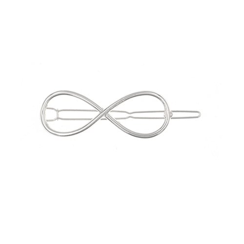 Haarclip luxe zilverkleurig infinity