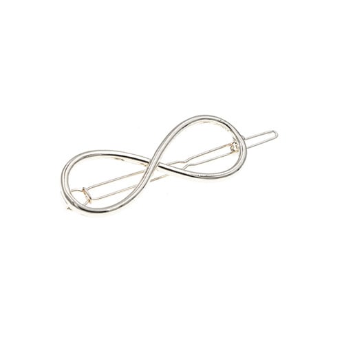 Haarclip luxe zilverkleurig infinity