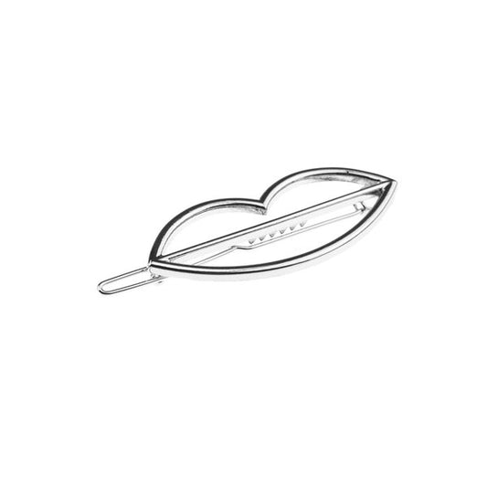 Haarclip luxe zilverkleurig mond