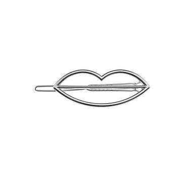 Haarclip luxe zilverkleurig mond