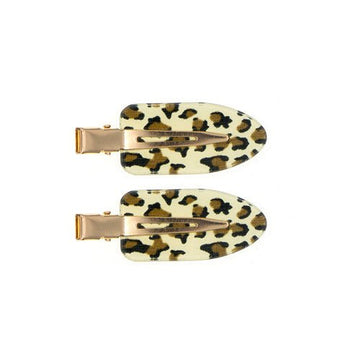 Haarclip no bend panterprint 2 stuks