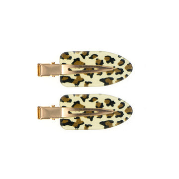 Haarclip no bend panterprint 2 stuks