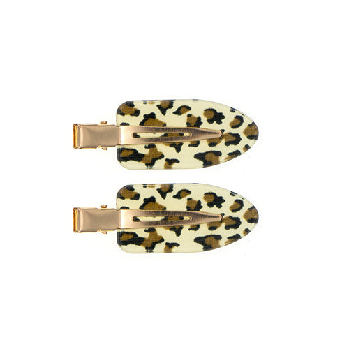 Haarclip no bend panterprint 2 stuks