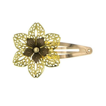 Haarclip Urban Hippies bloem goudkleurig