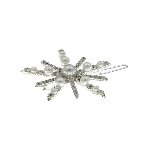 Haarclip zilverkleurig firework