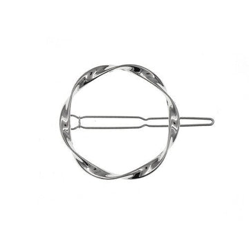 Haarclip zilverkleurig krans