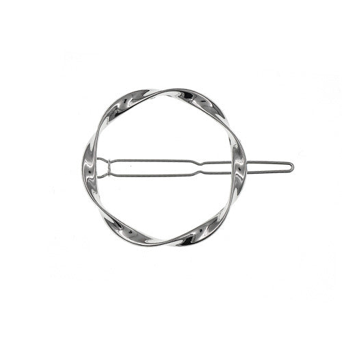 Haarclip zilverkleurig krans