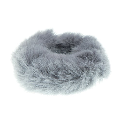 Haarelastiek fluffy grijs