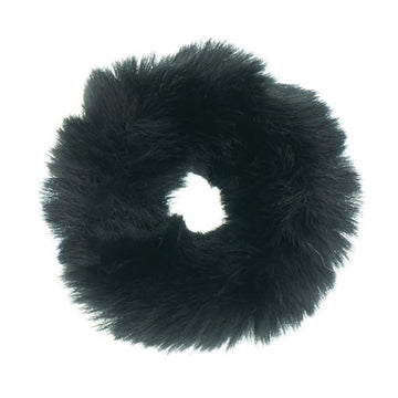 Haarelastiek fluffy zwart