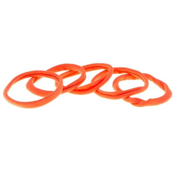 Haarelastiek nylon large oranje 5 stuks