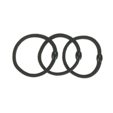 Haarelastieken set van 3 stuks breed zwart