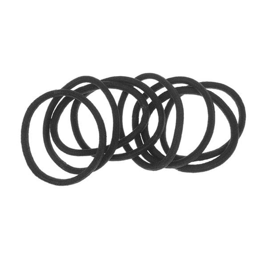 Haarelastieken set van 8 stuks breed zwart