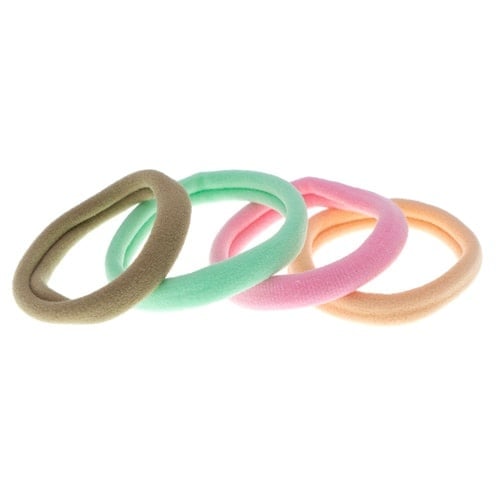 Haarelastiek nylon pastel 4 stuks