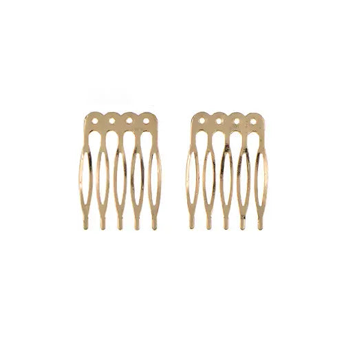 Haarkam goudkleurig basic 2 stuks