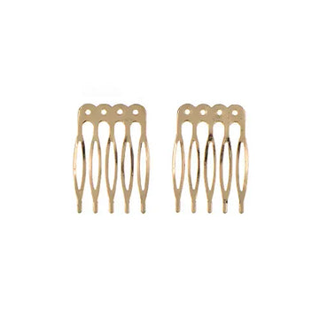 Haarkam goudkleurig basic 2 stuks