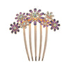 Haarkam goudkleurig strass bloemen