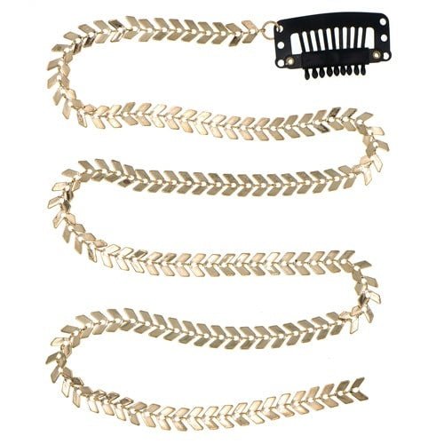 Haarketting arrow verticaal goudkleurig