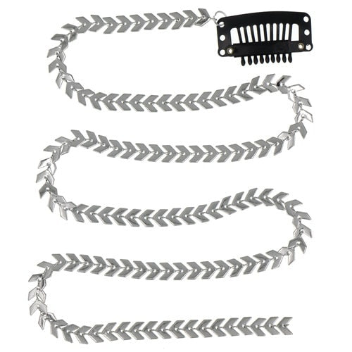 Haarketting arrow verticaal zilverkleurig