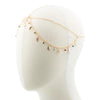 Haarketting goudkleurig leaves en strass steentjes