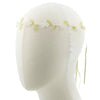 Haarketting met witte bloemen en lint