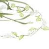 Haarketting met witte bloemen en lint