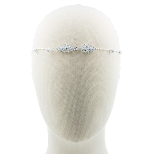 Haarketting ornamenten zilverkleurig