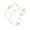 Haarketting zilverkleurig bloemen crèmekleurig