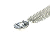 Haarketting zilverkleurig facetsteen transparant