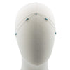 Haarketting zilverkleurig met aqua kralen
