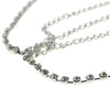 Haarketting zilverkleurig strass steentjes vierkant