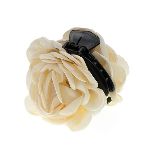Haarklem met beige bloem