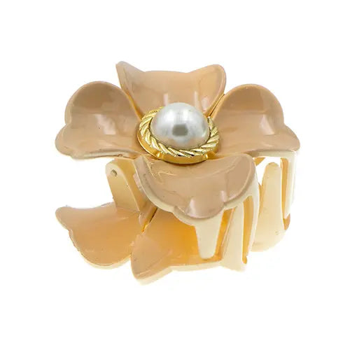 Haarklem bruin luxe flower