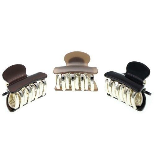 Haarklemmetjes bruin/zwart/naturel 3 stuks