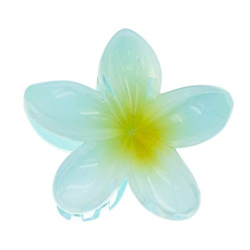 Haarklem glanzende bloem blauw