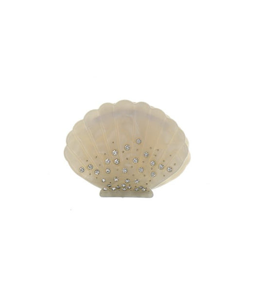 Haarklem schelp met strass. Kleine haarklem.