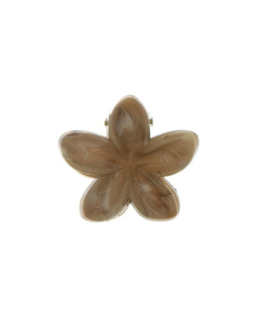 Haarklem sterbloem mini marmerlook bruin