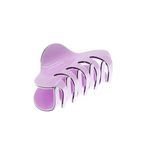 Haarklem trendy roze met zwarte rand
