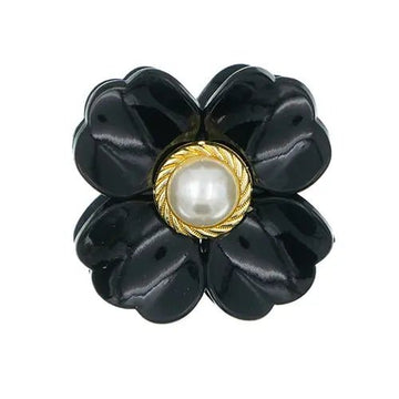 Haarklem zwart luxe flower