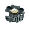 Haarklem zwart luxe flower