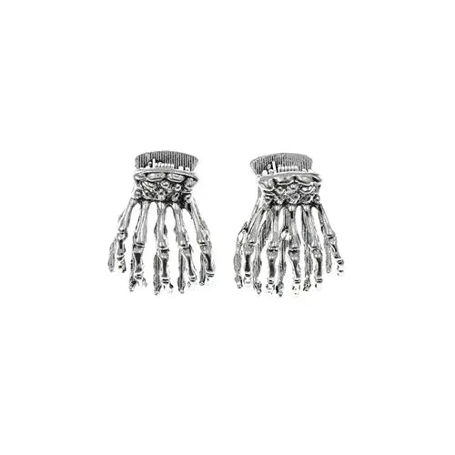 Haarklemmetjes Halloween hand bone