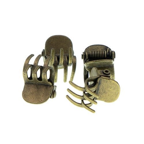 Metalen haarklemmetjes klein bronskleurig voor dun haar.